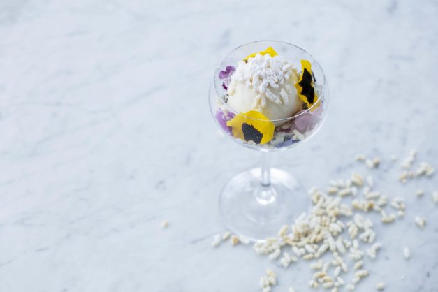 Floral ice cream at D&D London Fiume